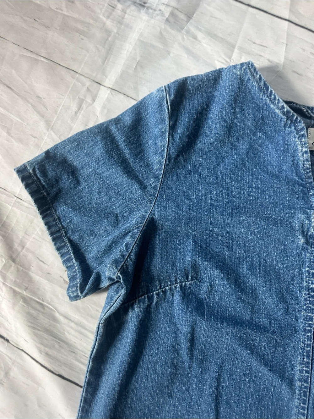 J. Crew Blue Denim Short Sleeve Shift Dress size 6 - Picture 8 of 13